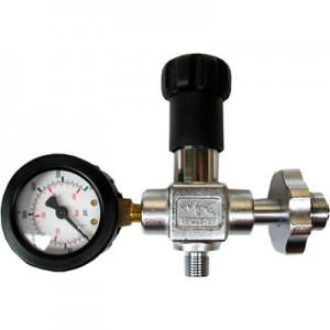 MDE Stop/ Vent DIN200 Valve with Gauge